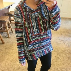 Boho Drug Rug multicolor poncho